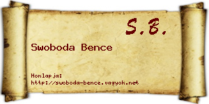 Swoboda Bence névjegykártya